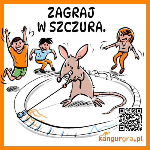 Zobacz ilustrację komiksową - Gra podwórkowa w Szczura - od KangurGra.pl
