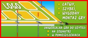 Super łatwy, szybki i wygodny montaż gry XXL od KangurGra.pl grafika promocyjna do edukacyjnych gier XXL dla dzieci do nauki, zabawy, skakania i ćwiczenia od KangurGra.pl