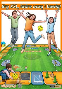 edukacyjna gra planszowa XXL dla dzieci, do nauki, zabawy, i skakania – ACTIVMATMA – gra super wielkiego formatu od KangurGra.pl Edukacyjna, integracyjna wielka gra planszowa dla dzieci do nauki liczenia i matematyki.
