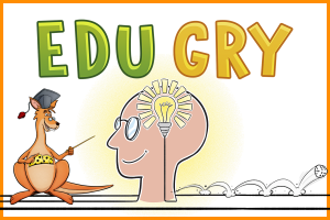 ilustracja komiksowa - edukacyjna seria gier EDU GRY od KangurGra.pl