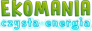 znak graficzny logo gry EKOMANIA czysta energia – logotyp od KangurGra.pl