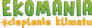 znak graficzny logo gry EKOMANIA ocieplenie klimatu – logotyp od KangurGra.pl