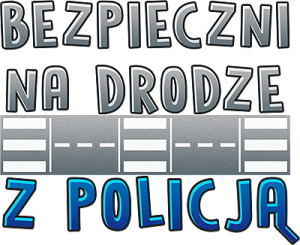 znak graficzny logo gry BEZPIECZNI NA DRODZE Z POLICJĄ – logotyp od KangurGra.pl