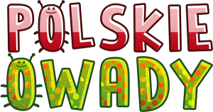 znak graficzny logo gry POLSKIE OWADY – logotyp od KangurGra.pl